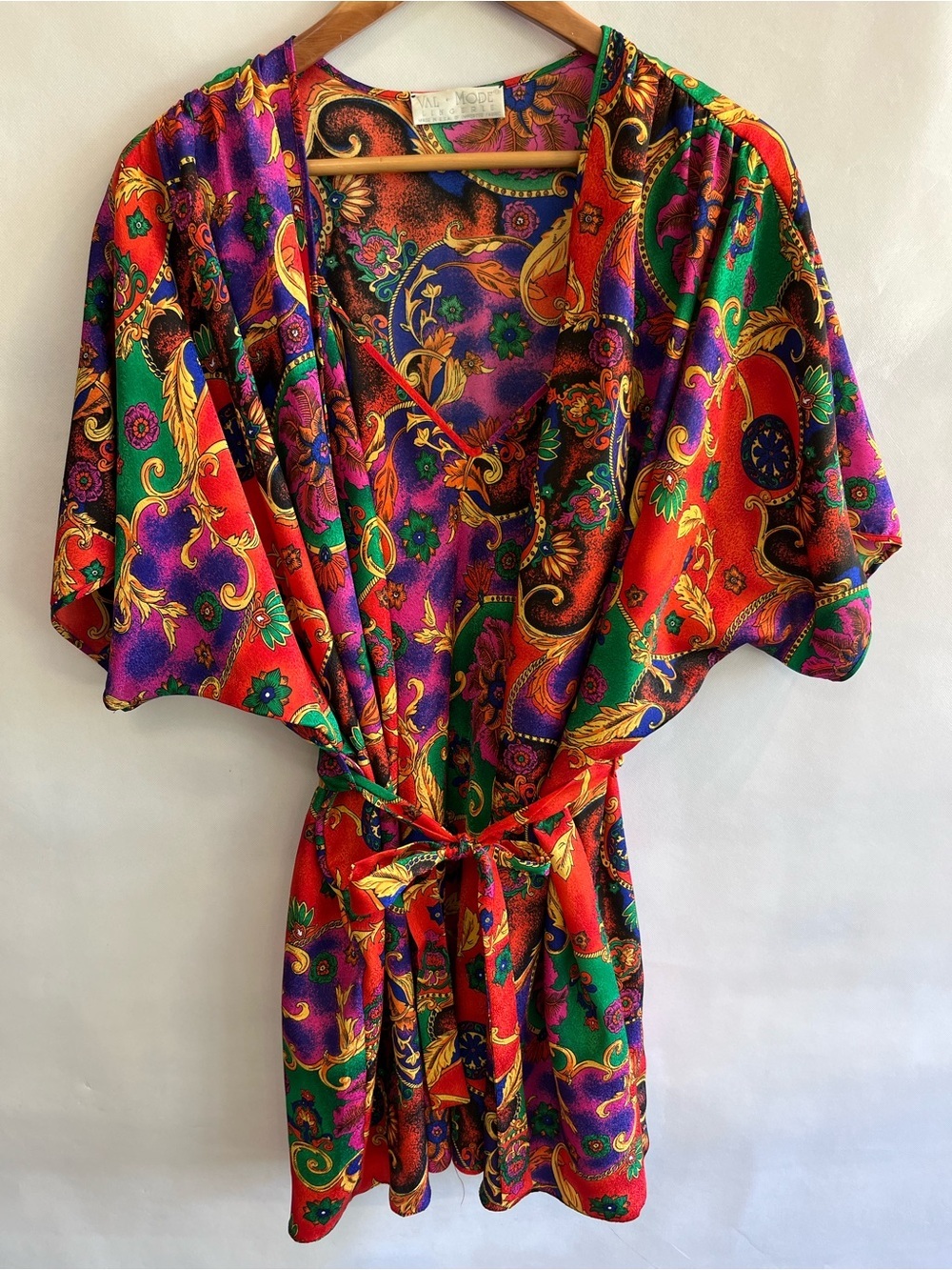 Vintage Val Mode Lingerie Nightgown & Kimono Robe Set 80’s